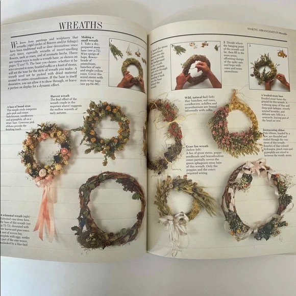Vintage 80s Dried Flowers Floral Book DIY - Picture 7 of 9